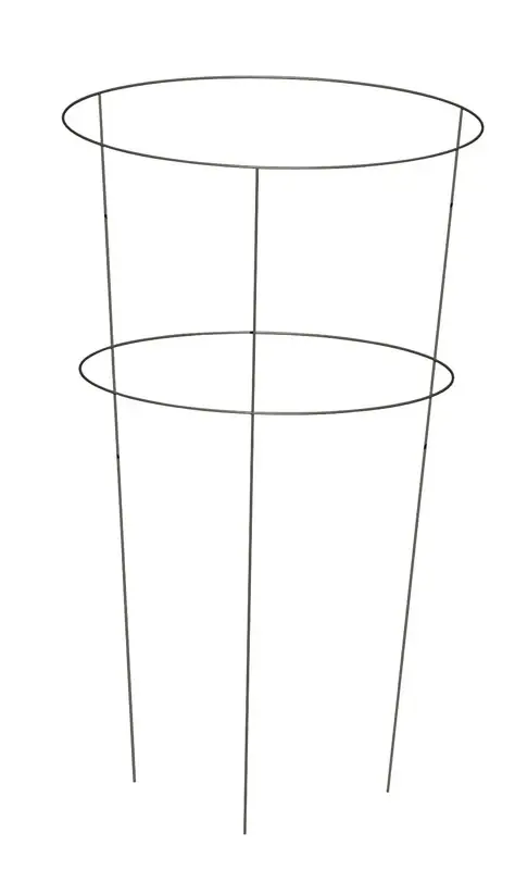 30 In. Galvanized Wire Peony Ring With 2 Rings And 3 Legs