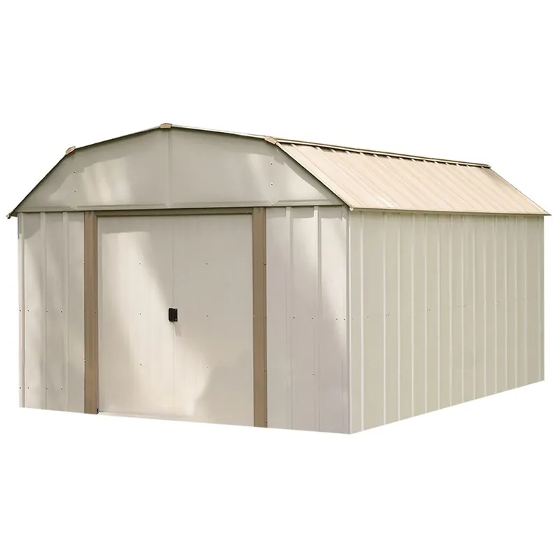 Lexington 10 Ft. X 14 Ft. Metal Vertical Barn Storage Shed Without Floor Kit