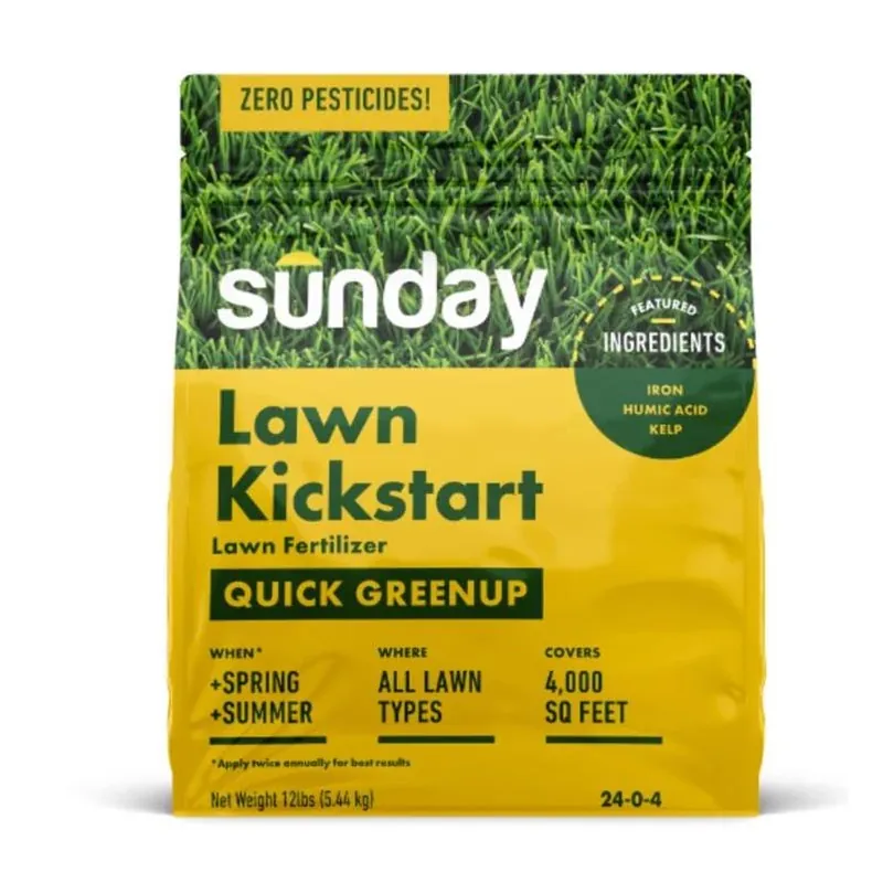 Sunday Kickstart All‑Purpose Granular Lawn Fertilizer – 25‑0‑5 NPK, Covers Up To 4,000 ft²