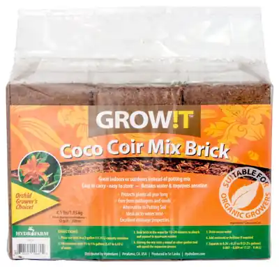 GROW!T Organic All Purpose Coco Coir Mix Brick 0.32 Cu Ft