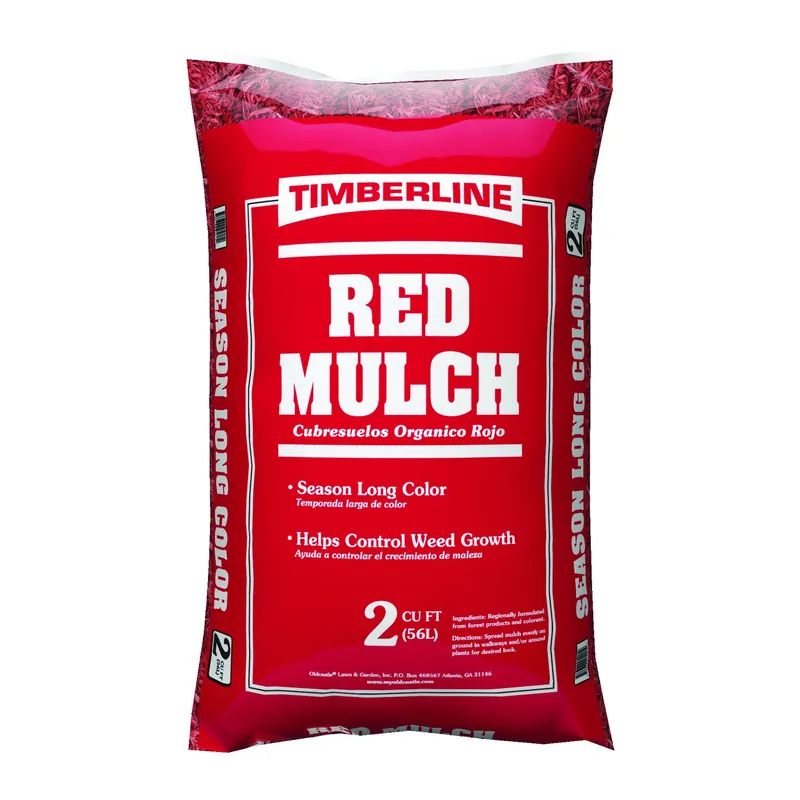 2 Cu. Ft. Dyed Red Shredded Hardwood Mulch For Landscaping