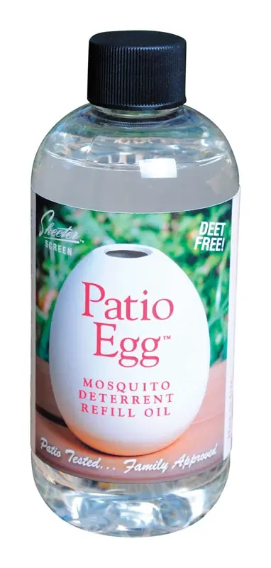 Skeeter Screen Patio Egg Organic Insect Repellent Refill Oil For Mosquitoes 8 Oz