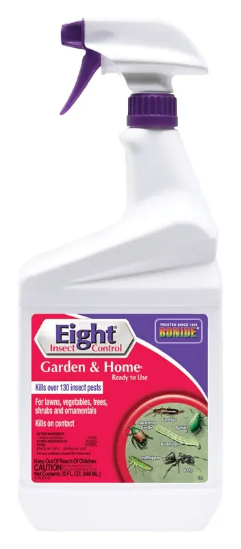Eight Insect Control Garden & Home Outdoor Insecticide, Kills Beetles, Ants, Aphids, 32 Oz. Spray