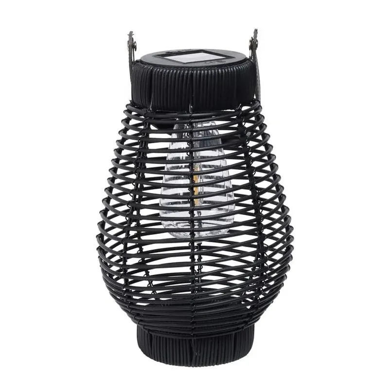 Exhart 14‑Inch Black Portable Lantern – Durable Plastic Outdoor Light