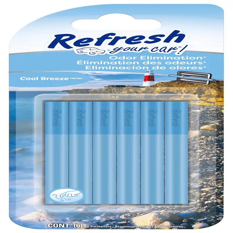 Refresh Your Car! Cool Breez Scent Car Vent Clip Solid 6 Pk