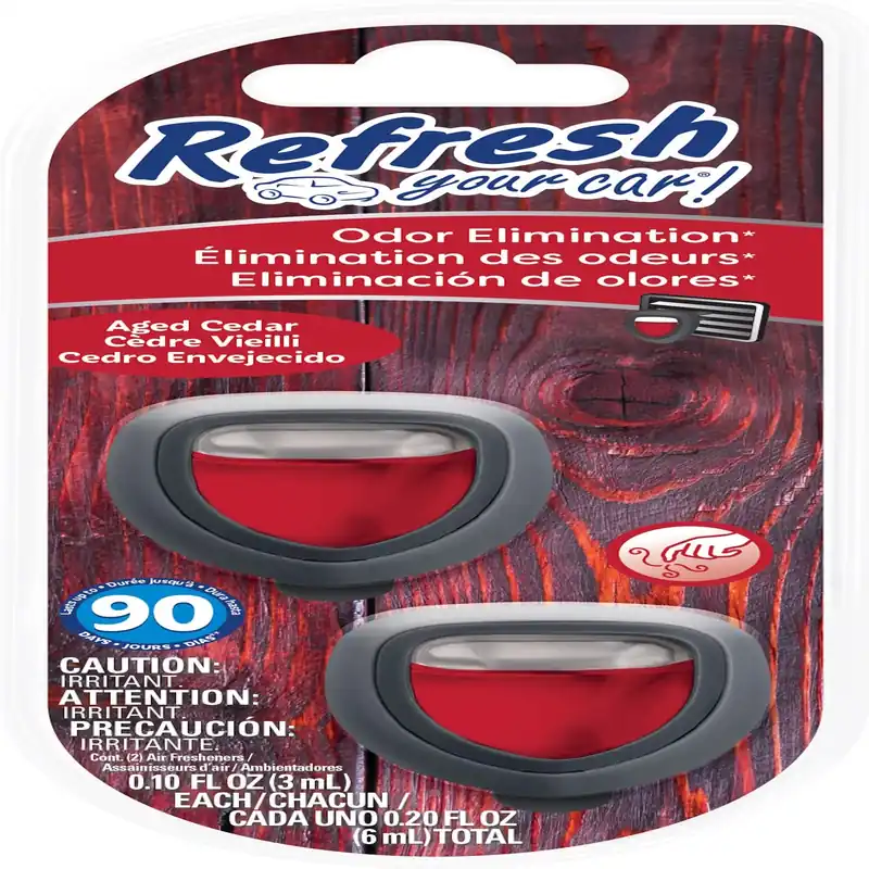 Refresh Your Car! Aged Cedar Scent Mini Car Diffuser 0.1 Oz Liquid