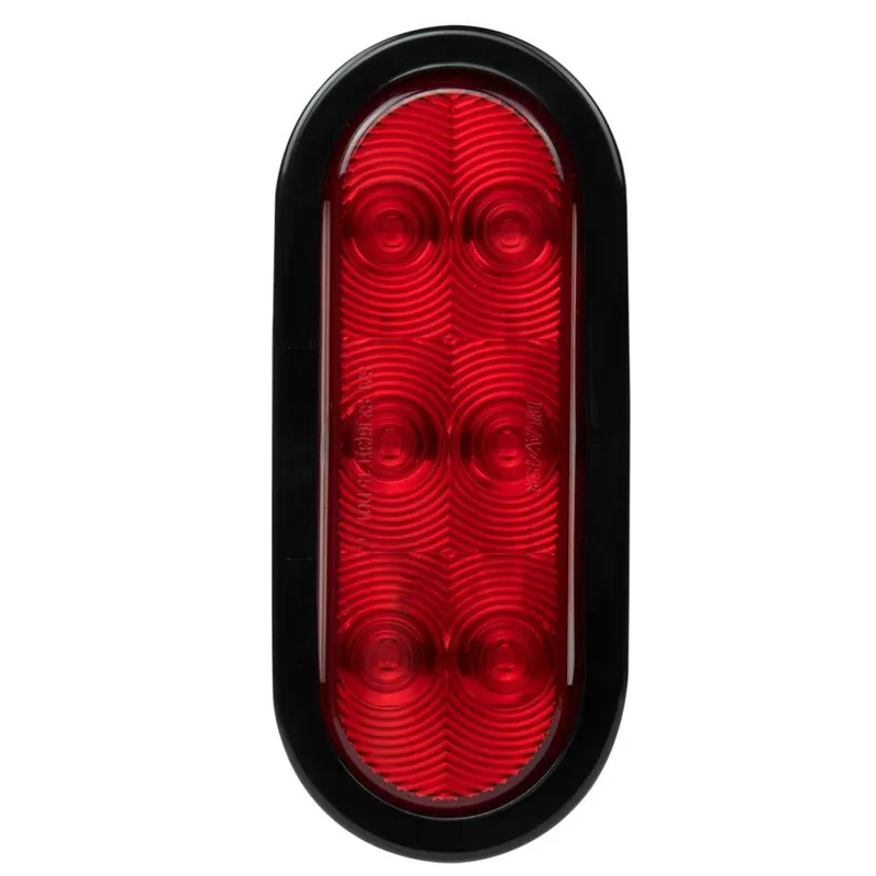 C561rtm Red Oval Stop/tail/turn Led Light Kit - 6 Inch