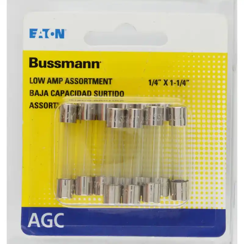 Bussmann 10 Amps AGC Clear Glass Tube Fuse 10 Pk