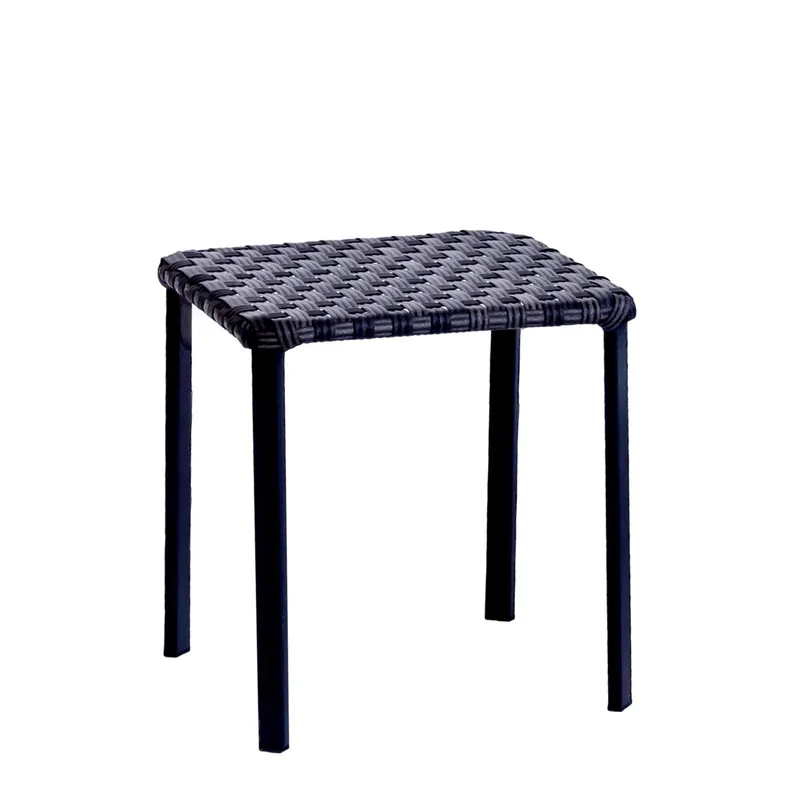 Brown Square Wicker Stackable Side Table - H22st2408