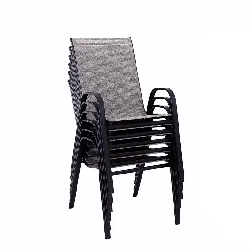 Gray Steel Frame Sling Dining Chair - Model Kts666t-g