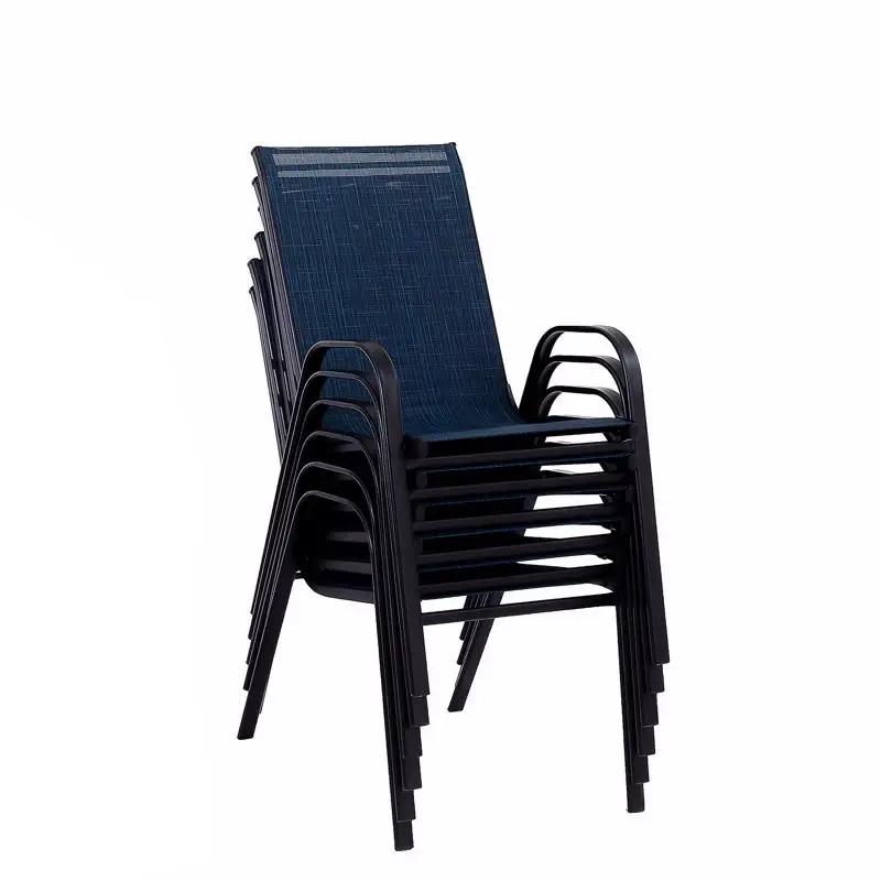 Blue Steel Frame Sling Dining Chair - Model Kts666t-b - 1 Piece