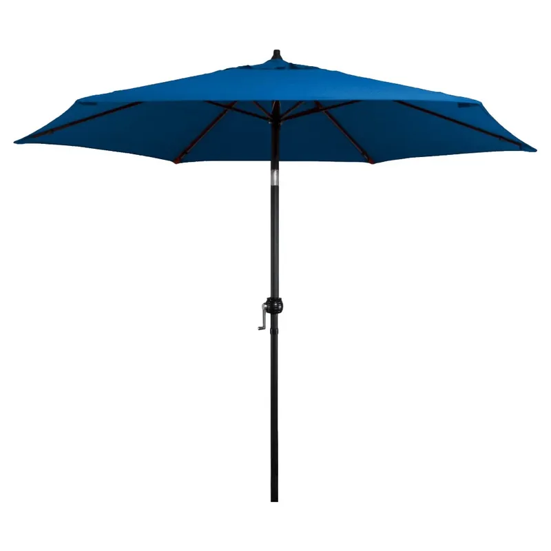 9-foot Steel Push Tilt Market Umbrella In Pacific Blue