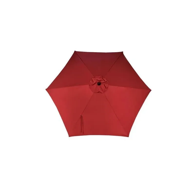Living Accents 9‑Foot Brick‑Red Tilting Market Umbrella – Steel Frame, Polyester Canopy