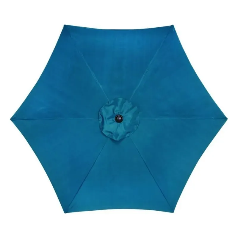 Living Accents 9‑Foot Tiltable Teal Market Umbrella