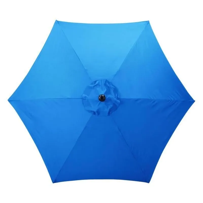 Royal Blue 9‑Foot Tiltable Market Umbrella – Collapsible Aluminum Shade