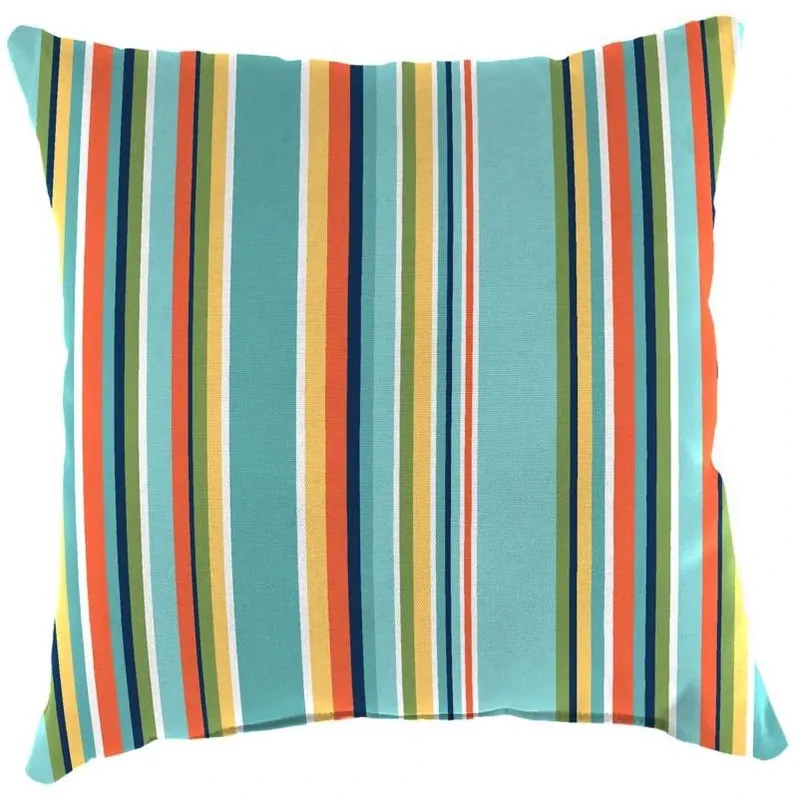 Jordan Manufacturing Multicolored Stripe Polyester Throw Pillow 4 In. H X 18 In. W X 18 In. L