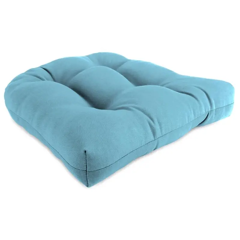 Jordan Manufacturing Aqua Polyester Wicker Seat Cushion 4 In. H X 19 In. W X 19 In. L