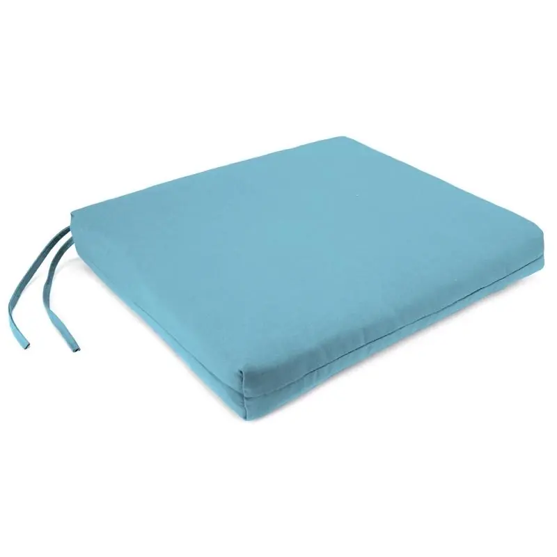 Jordan Manufacturing Aqua Polyester Outdoor Seat Pad 17 In. W X 19 In. L