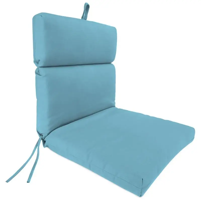 Jordan Manufacturing Aqua Polyester Chair Cushion 4 H X 22 W X 44 L