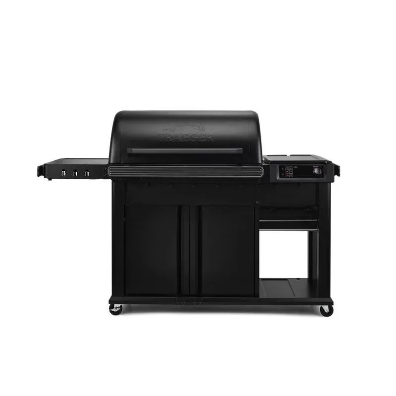 Traeger Woodridge Pro Plus Pellet Grill – 585 sq in Cooking Surface, Steel Body & Cabinet Storage