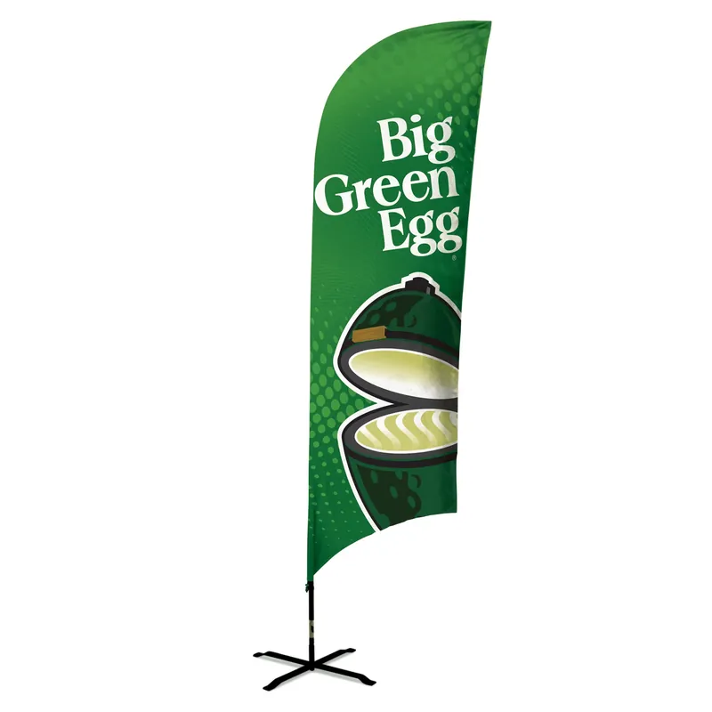 Indoor/outdoor Bow 12 Ft. High Green Flag With Stand