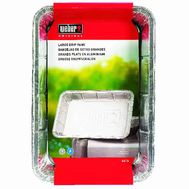 Weber Aluminum Drip Pan 13.1 In. L X 9.1 In. W For Weber