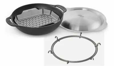 Weber Crafted Cast Iron/Porcelain Grill Wok 1 Pk