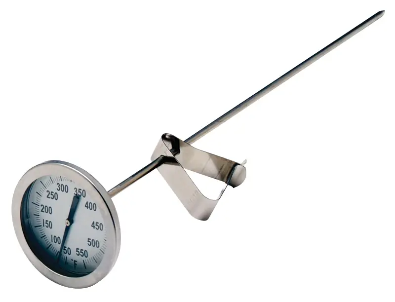12 In. Stainless Steel Deep Fry Thermometer With Clip