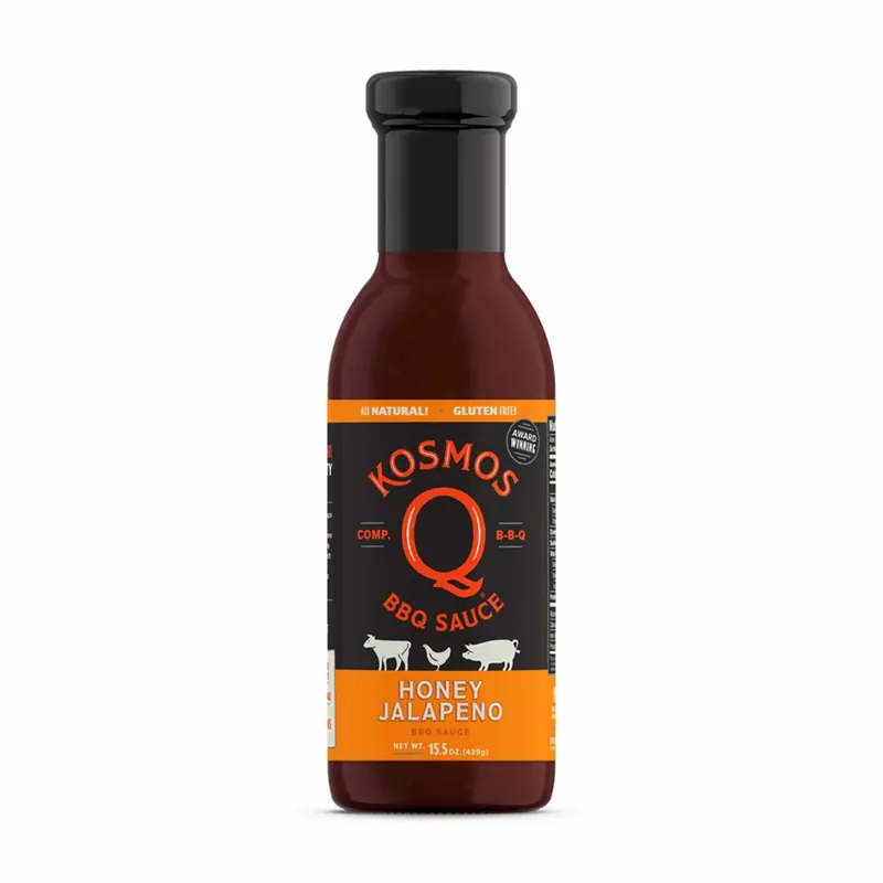 Honey Jalapeno Bbq Sauce 15.5 Oz Bottle - Sweet And Spicy Flavor
