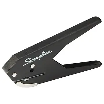 Swingline 74017 Low Force One-hole Punch, 20 Sheet Capacity, 9/32" Holes, Black