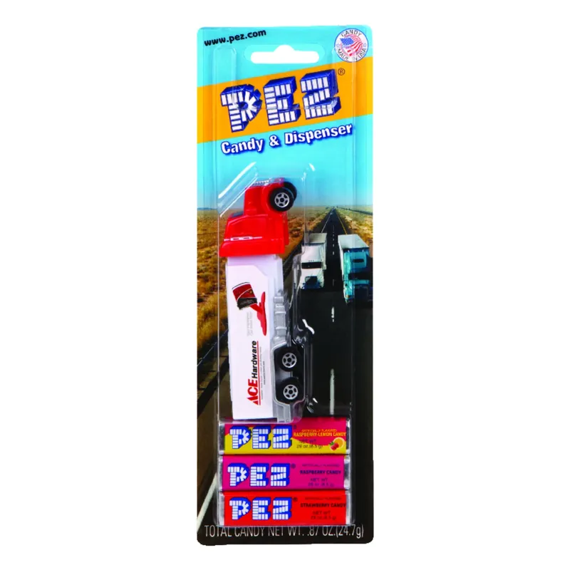 PEZ Ace Truck Assorted Fruit Flavors Candy And Dispenser 2.87 Oz.