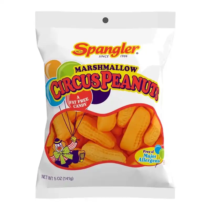 Spangler Marshmallow Circus Peanuts Banana Candy 5 Oz