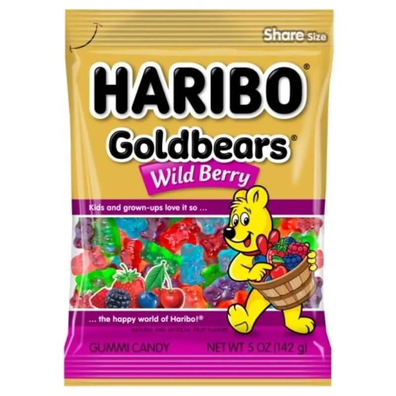 Haribo Goldbears Wild Berry Gummy Bears – 5 oz Bag Of Fruit Chews