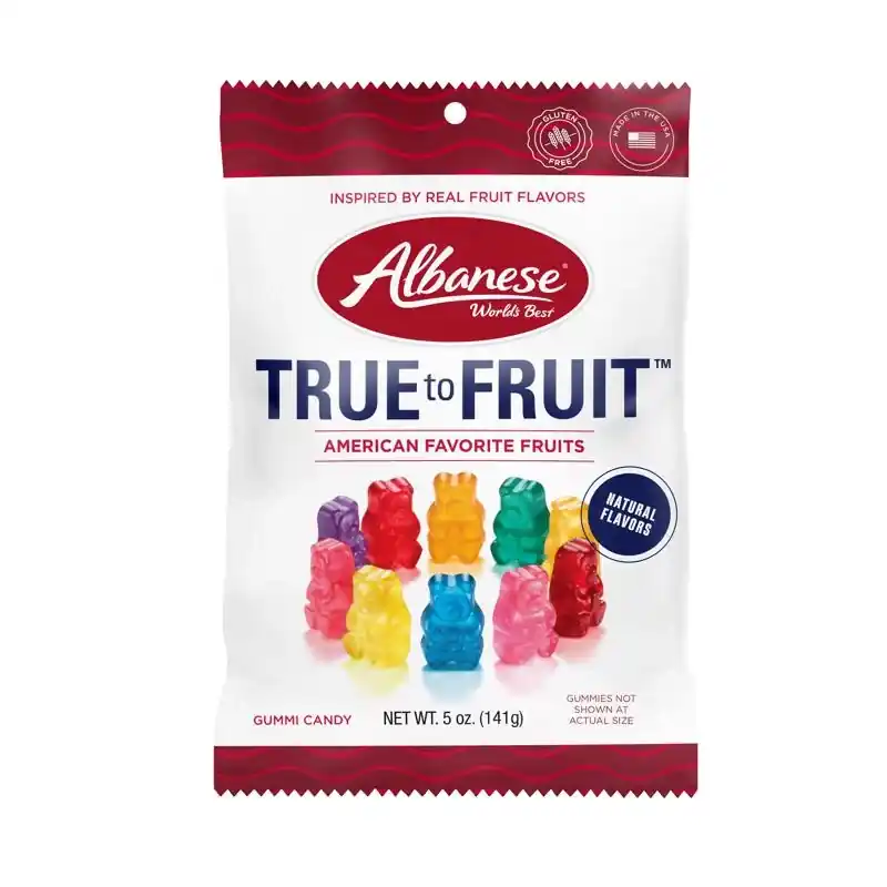 True To Fruit Gummi Bears, 10 Favorite Fruit Flavors, 5 Oz.
