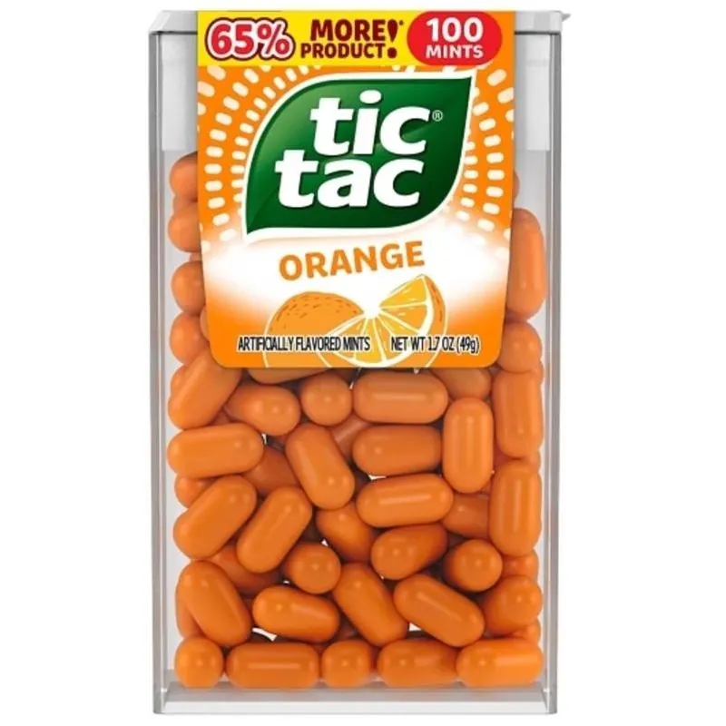 Tic Tac Orange‑Flavored Mini Mints – 1.7 oz Pocket Tin