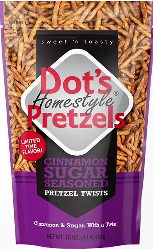 Dot‘s Homestyle Cinnamon Sugar Pretzels 16 Oz Bagged