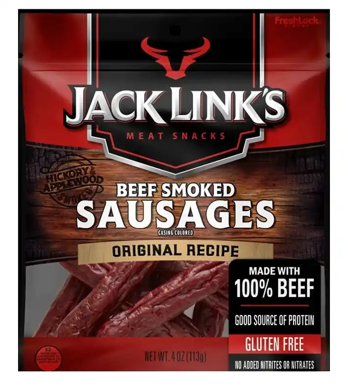 Jack Link‘s Beef Smoked Sausages 4 Oz Bagged
