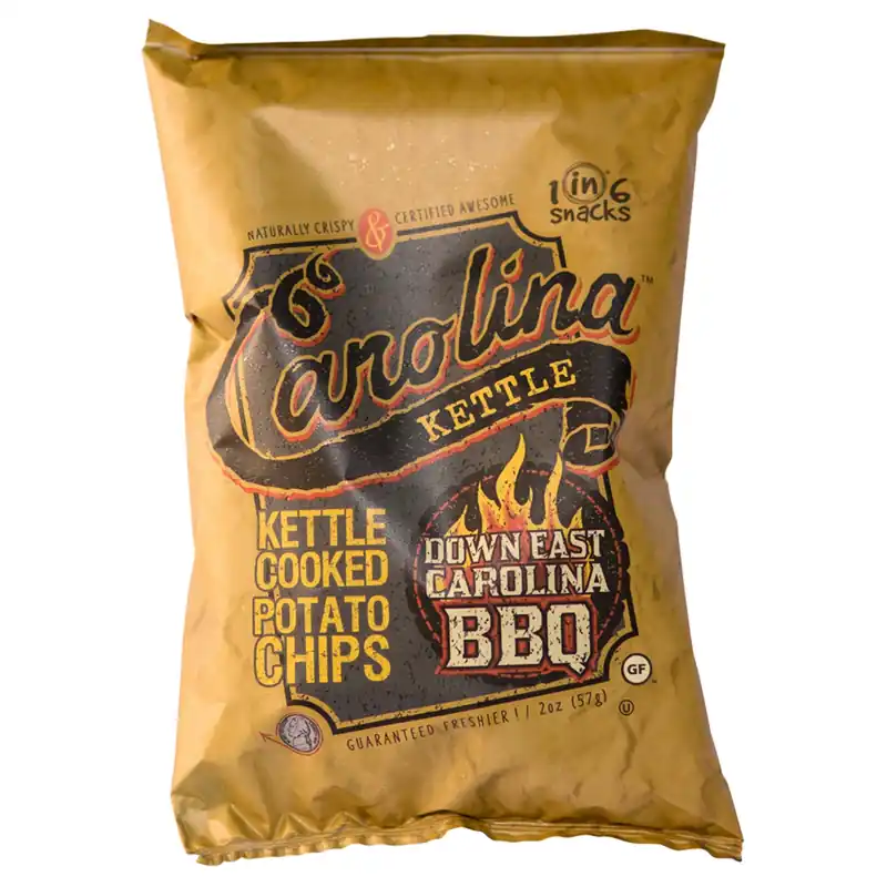 Carolina Down East Bbq Potato Chips 2 Oz Bagged - Delicious Southern Flavor