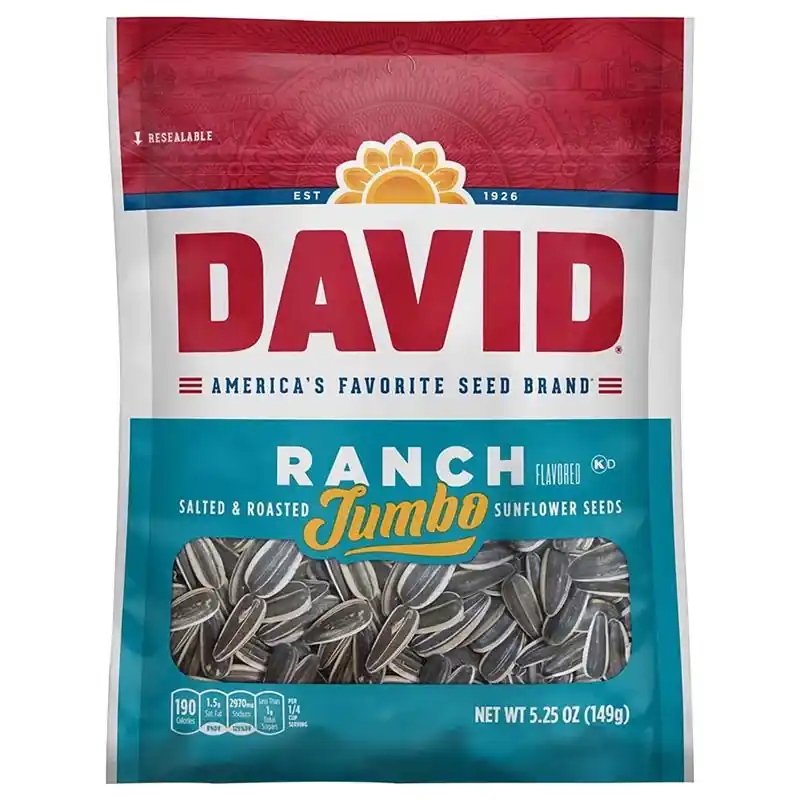 David‘s Jumbo Ranch Sunflower Seeds 5.25 Oz Bagged