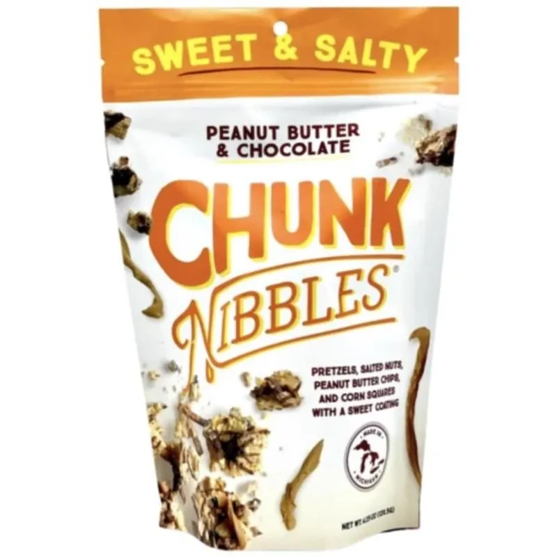 Chunk Nibbles Peanut Butter Chocolate Crunch Mix – 4.25 oz Bag