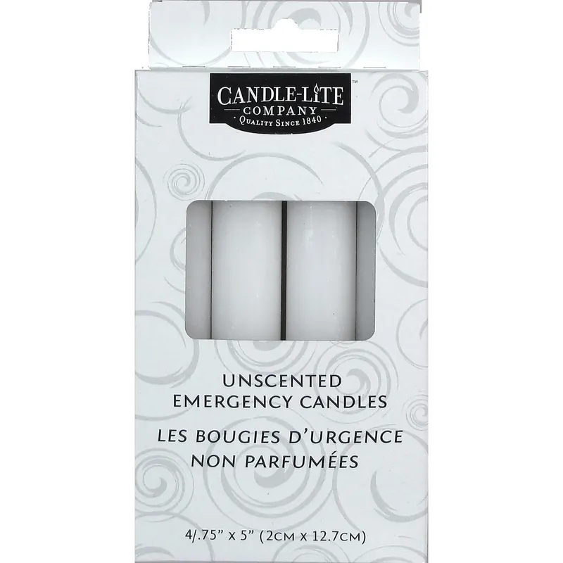 Candle-Lite White Unscented Scent Household Emergency Candles