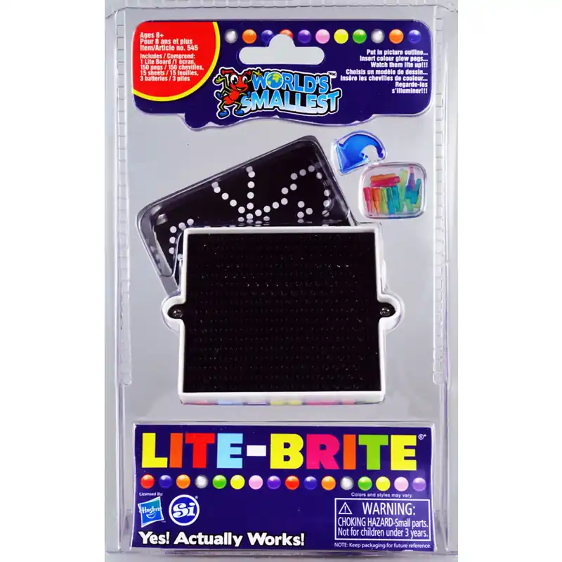 World‘s Smallest Lite Brite Multicolored Plastic Toy With 166 Pieces