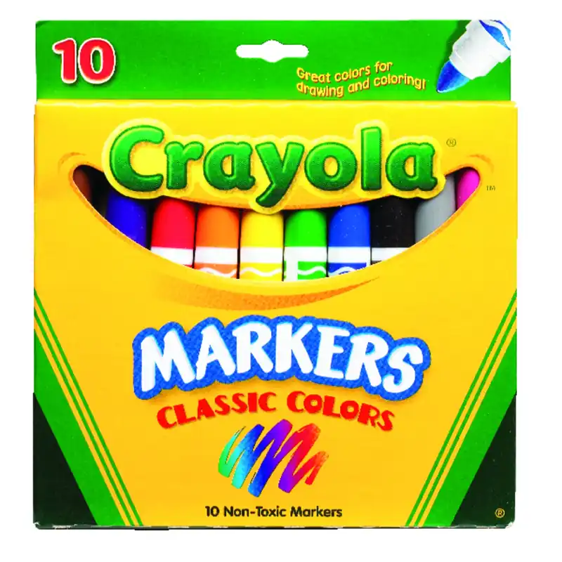 Crayola Classic Assorted Broad Tip Markers 10 Pk