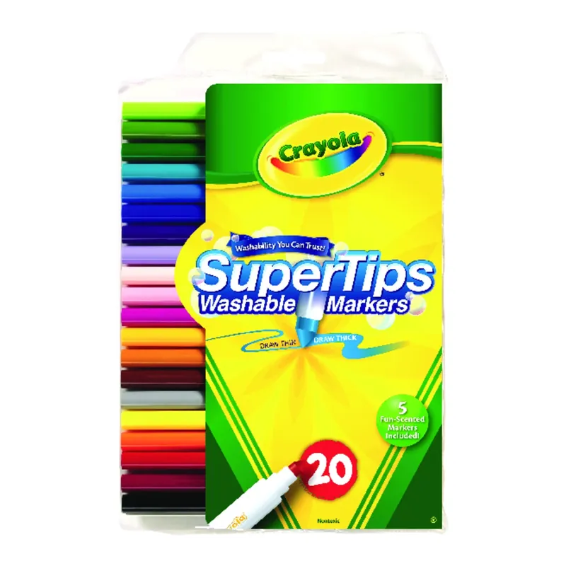 Crayola SuperTips Assorted Fine Tip Markers 20 Pk