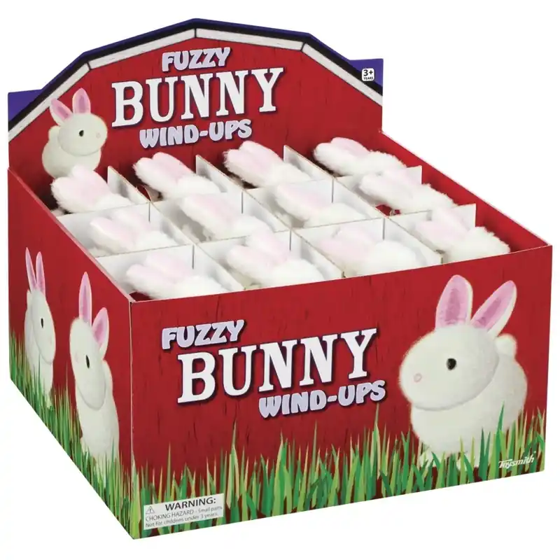 Toysmith Bunny Wind Up Rabbit White/Pink 1 Pc