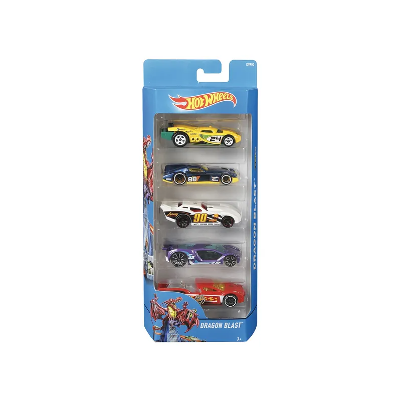 Hot Wheels Diecast Car Multi-Colored 5 Pc