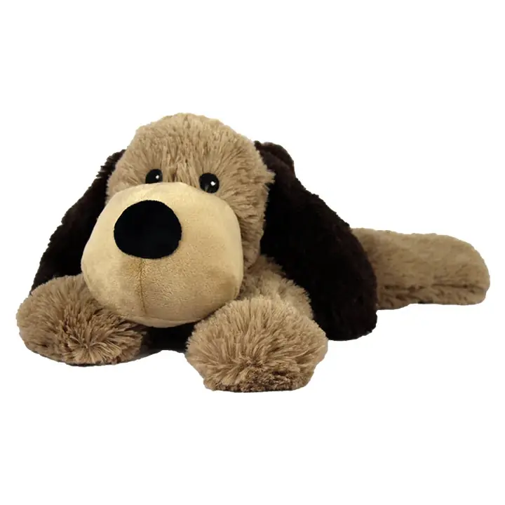 Plush Laying Down Dog 13" - Cozy Heating Companion