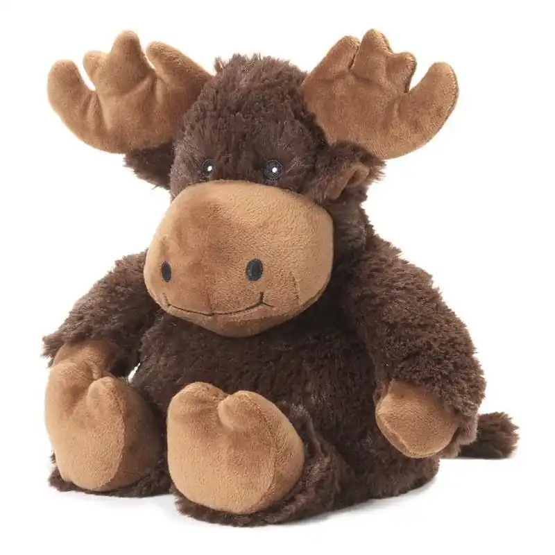 Warmies Brown Moose Plush Comfort Toy – Microwavable Cuddly Companion