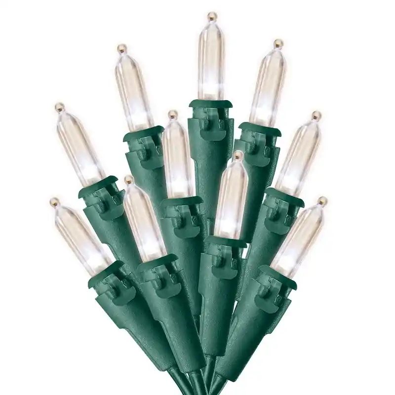 Led Mini Warm White 50 Count String Christmas Lights 12.25 Feet