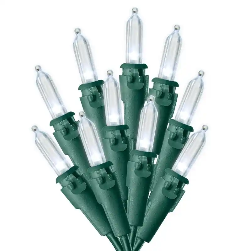 Led Mini Cool White 50 Count String Christmas Lights 12.25 Ft.